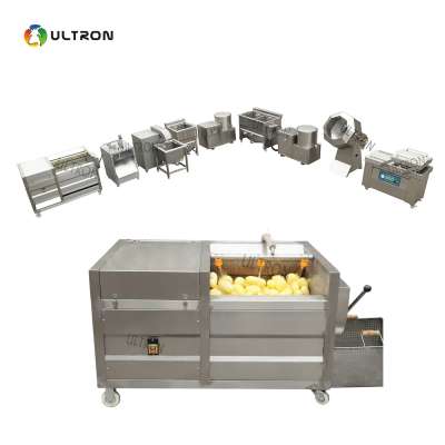 100-200 kg per hour snack machines banana chips potato chips production line