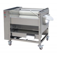 Capacity 800-1200Kg/H date/potato /carrot Fruit Roller Washer Cleaner /Brush washing Peeling machine